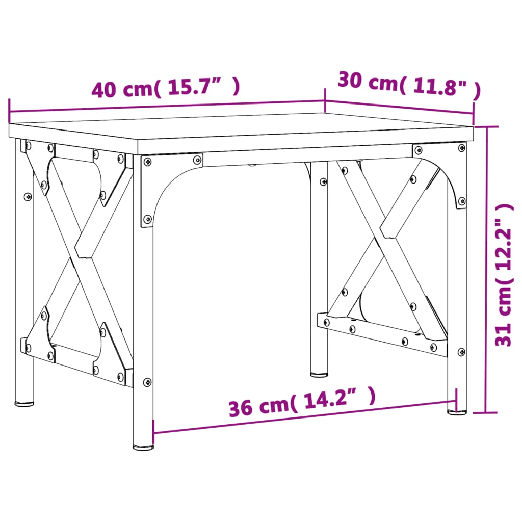 Printer Stand Sonoma Oak 40x30x31 cm Engineered Wood
