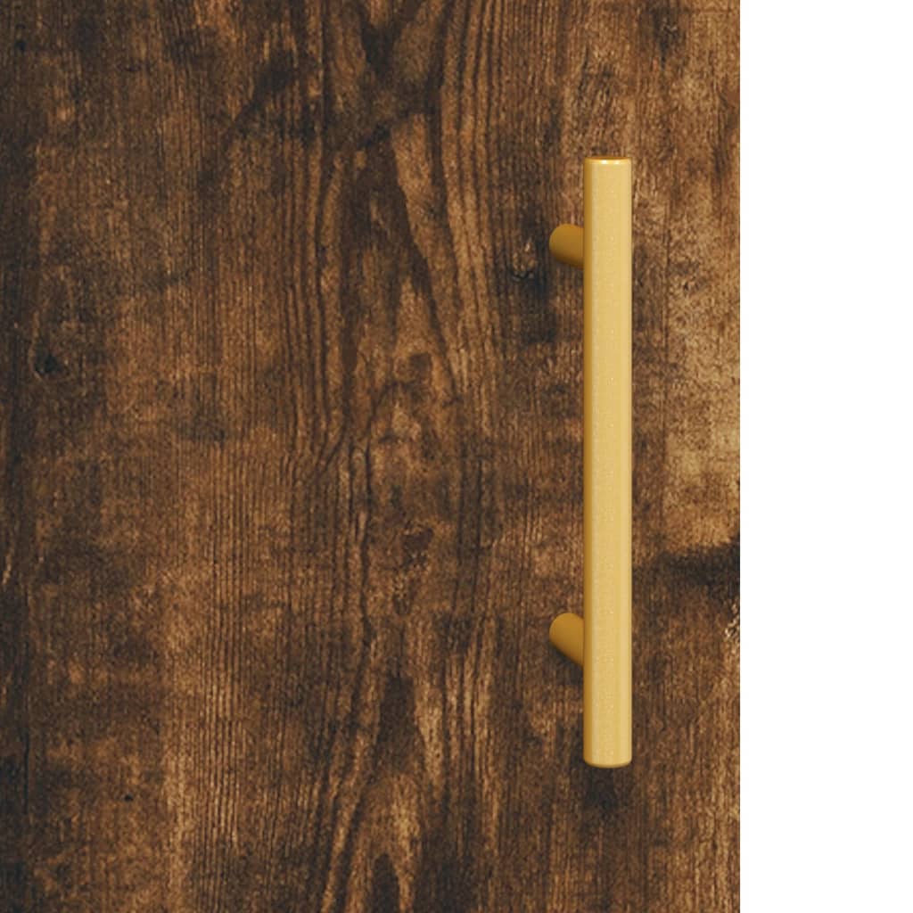 Sideboard Smoked Oak 90x34x80 cm Engineered Wood