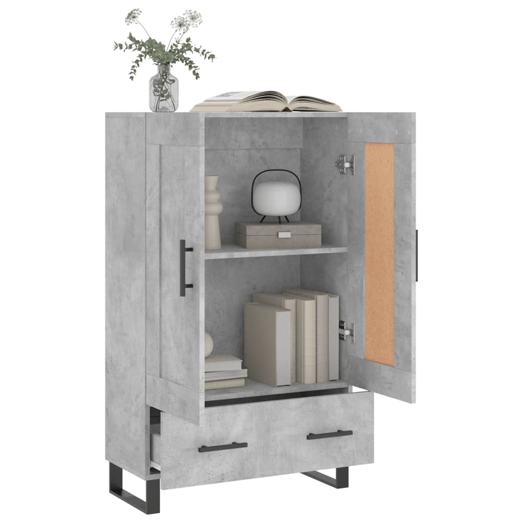 Highboard Concrete Grey 69,5x31x115 cm Engineered Wood
