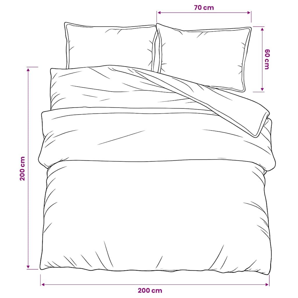 Duvet Cover Set Black Stripes 200x200 cm Cotton