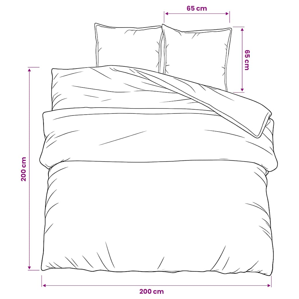 Duvet Cover Set Pink 200x200 cm Cotton