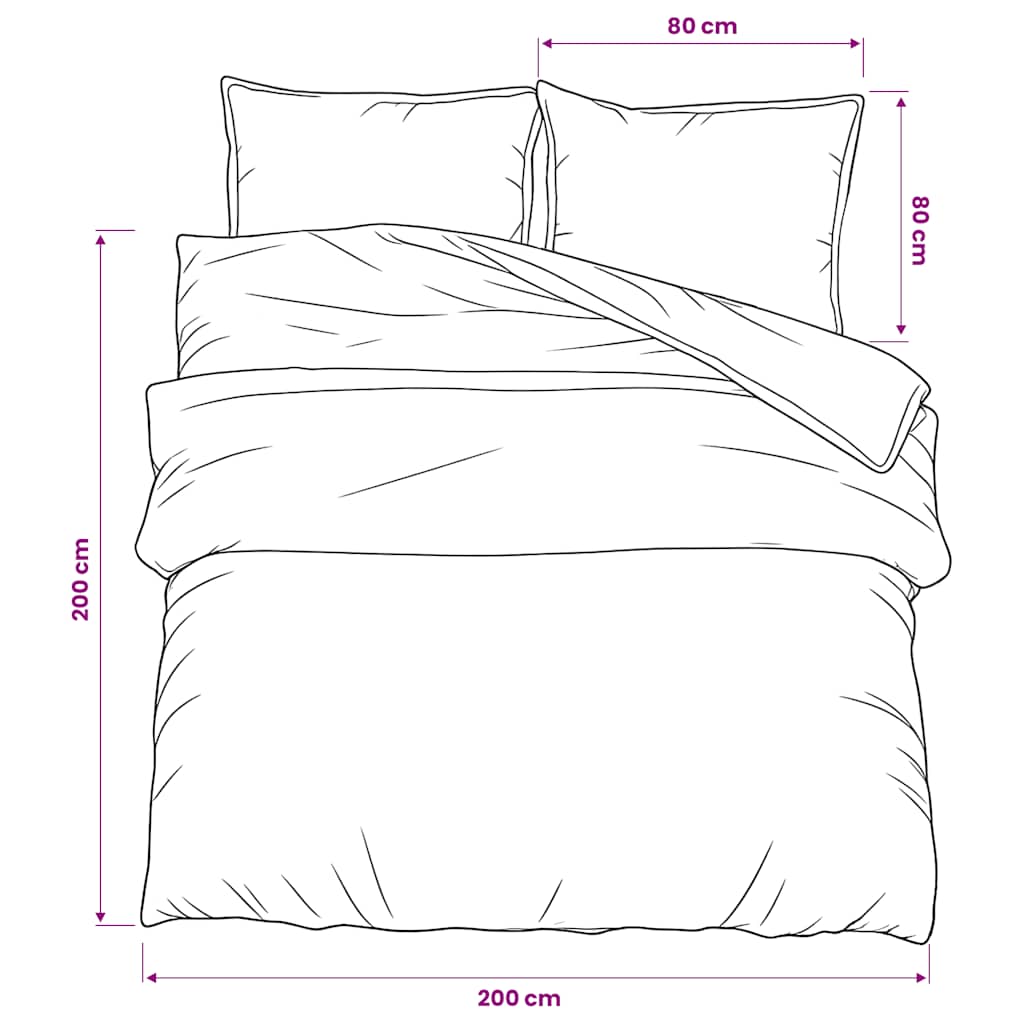 Duvet Cover Set Pink 200x200 cm Cotton