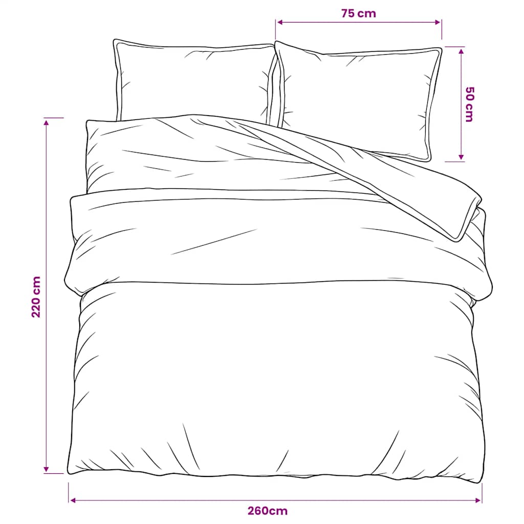 Duvet Cover Set Pink 225x220 cm Cotton