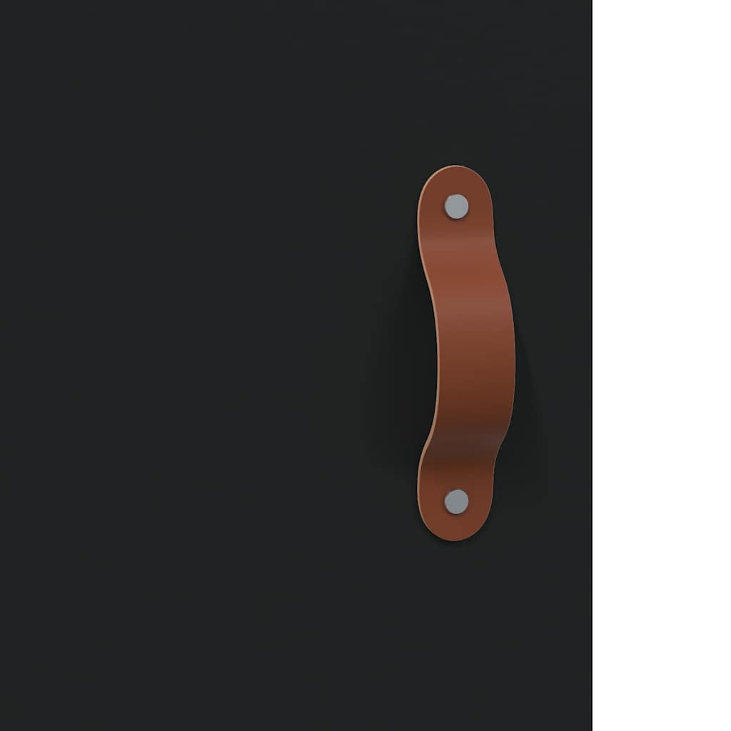 Wall Mounted Cabinet Black 69,5x34x90 cm