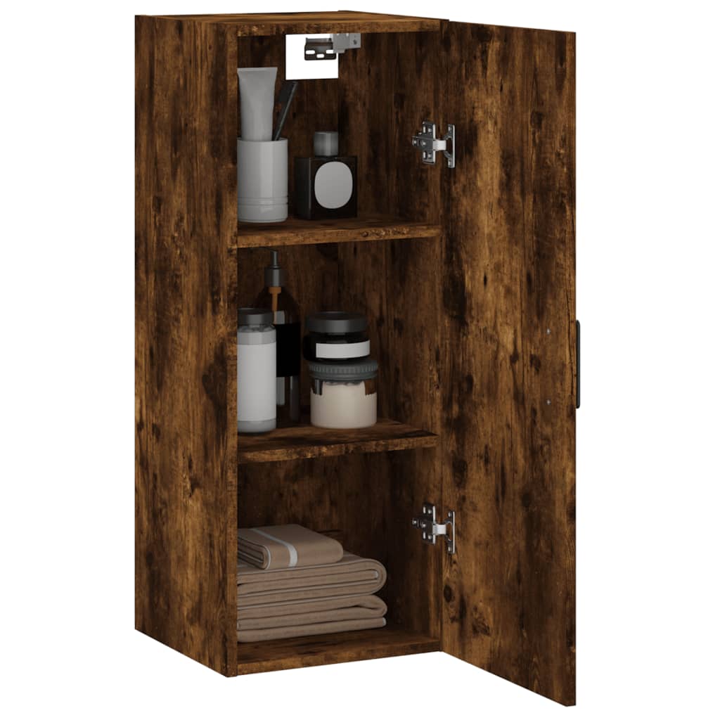 Wall Mounted Cabinet Smoked Oak 34,5x34x90 cm