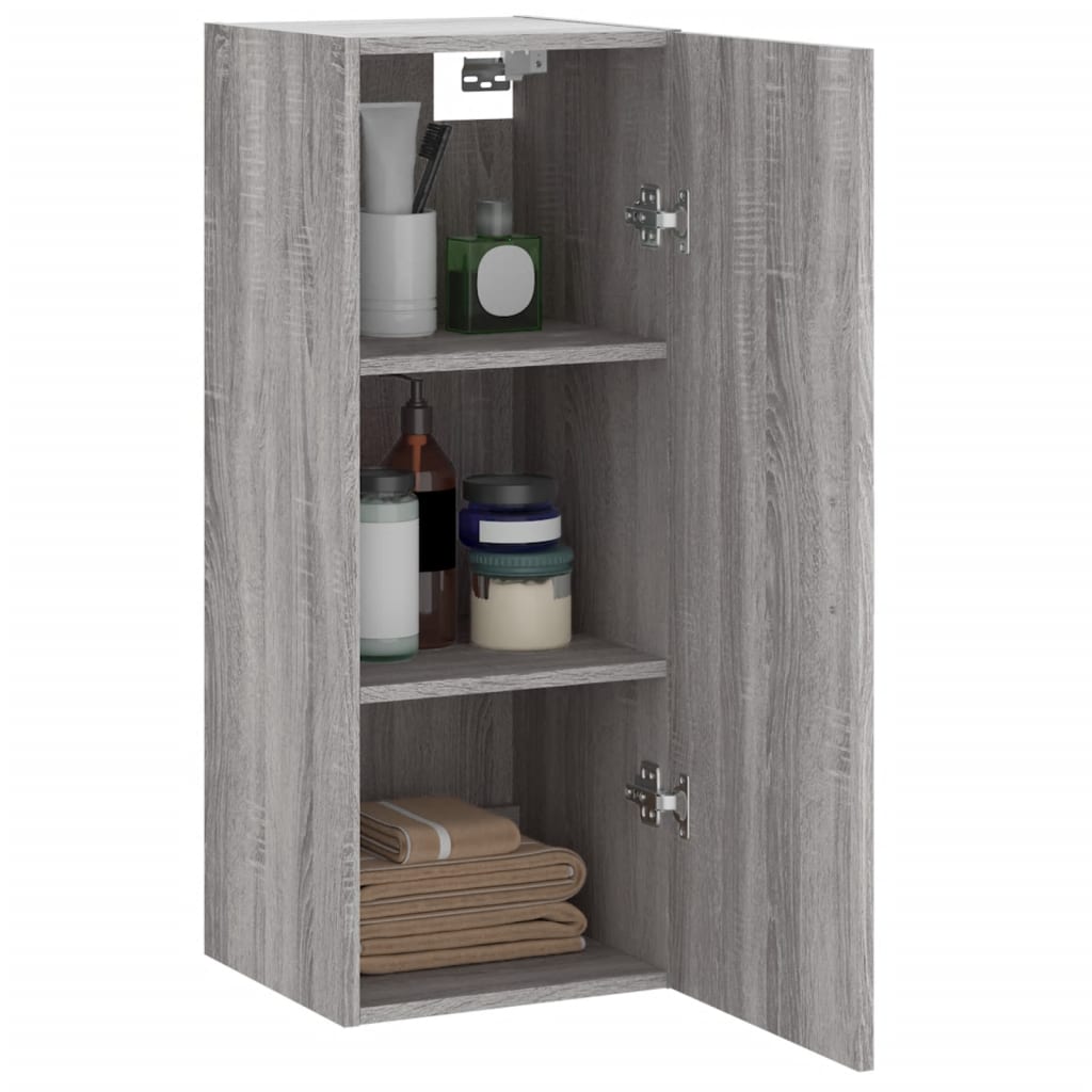 Wall Mounted Cabinet Grey Sonoma 34,5x34x90 cm