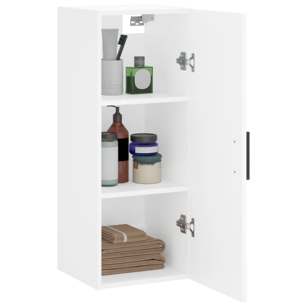 Wall Mounted Cabinet White 34,5x34x90 cm