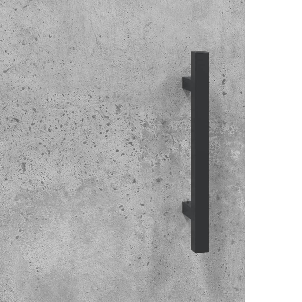 Wall Mounted Cabinet Concrete Grey 34,5x34x90 cm