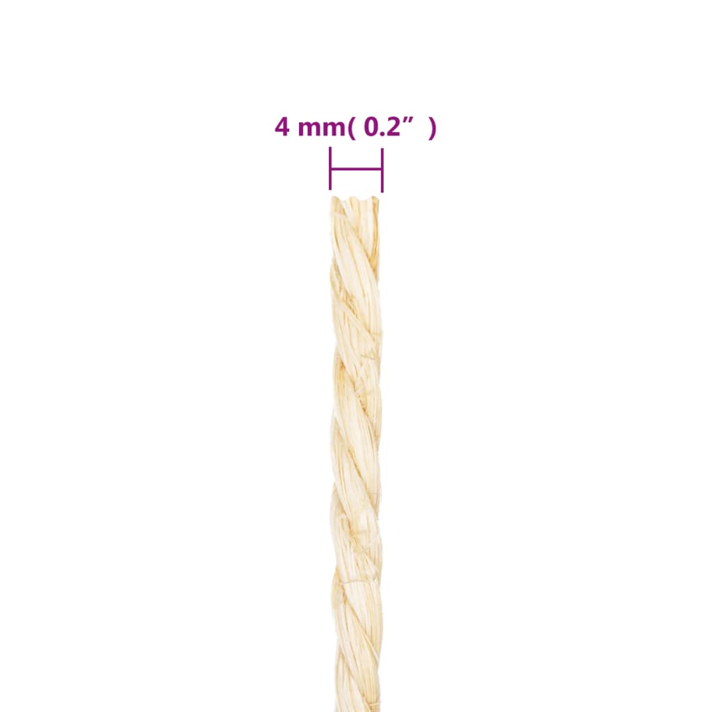 Rope 100% Sisal 4 mm 500 m