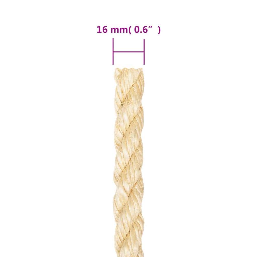 Rope 100% Sisal 16 mm 25 m