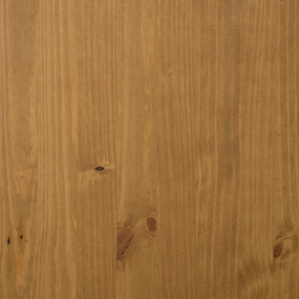 Highboard with Glass Doors "FLAM" 80x40x180 cm Solid Wood Pine