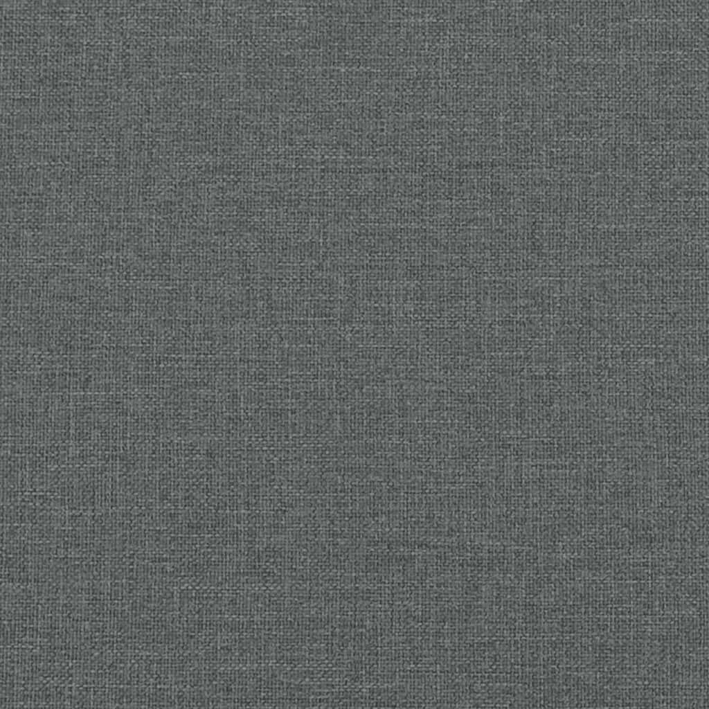 Daybed with Trundle and Mattresses Dark Grey 90x190 cm Fabric