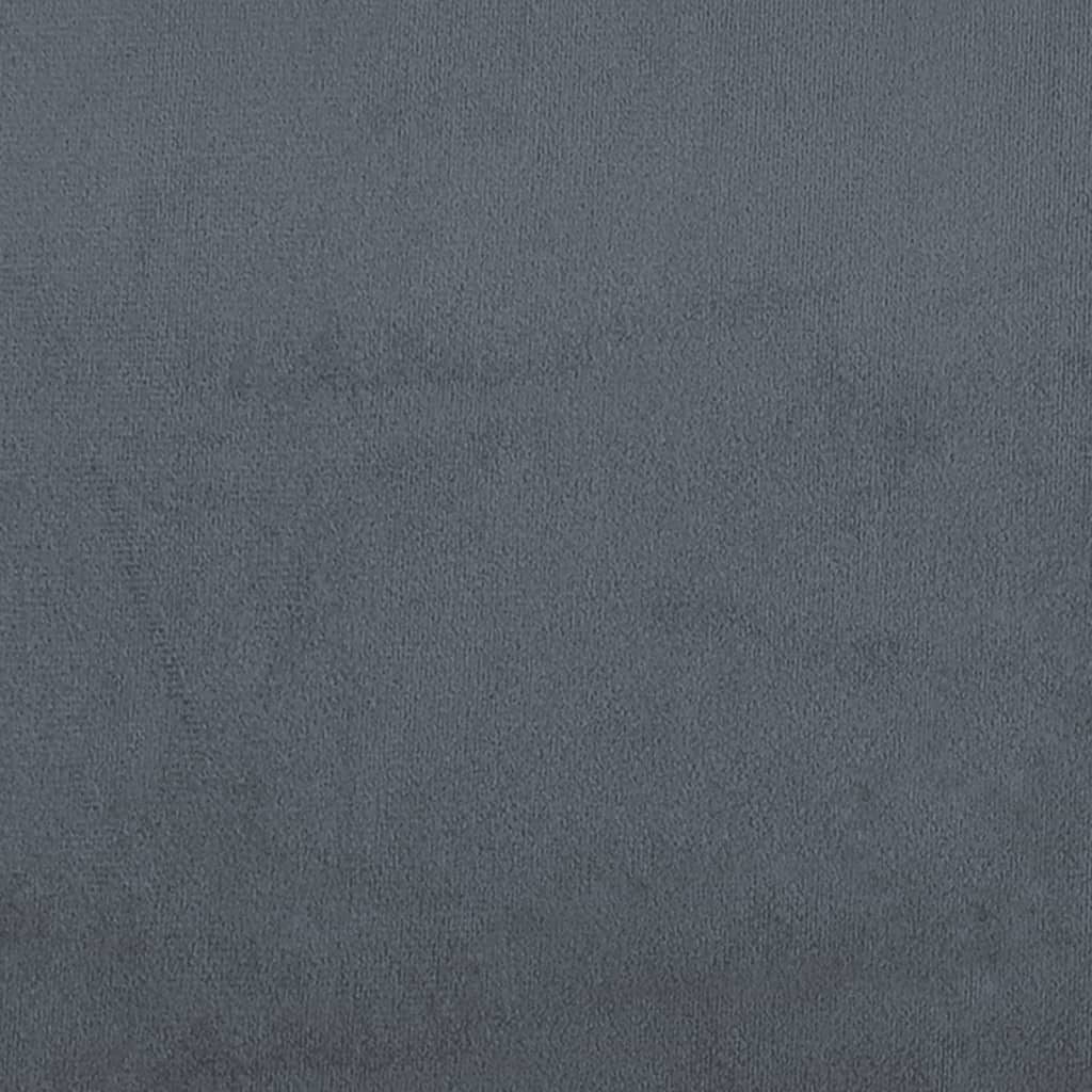 Daybed with Trundle and Mattresses Dark Grey 90x190 cm Velvet