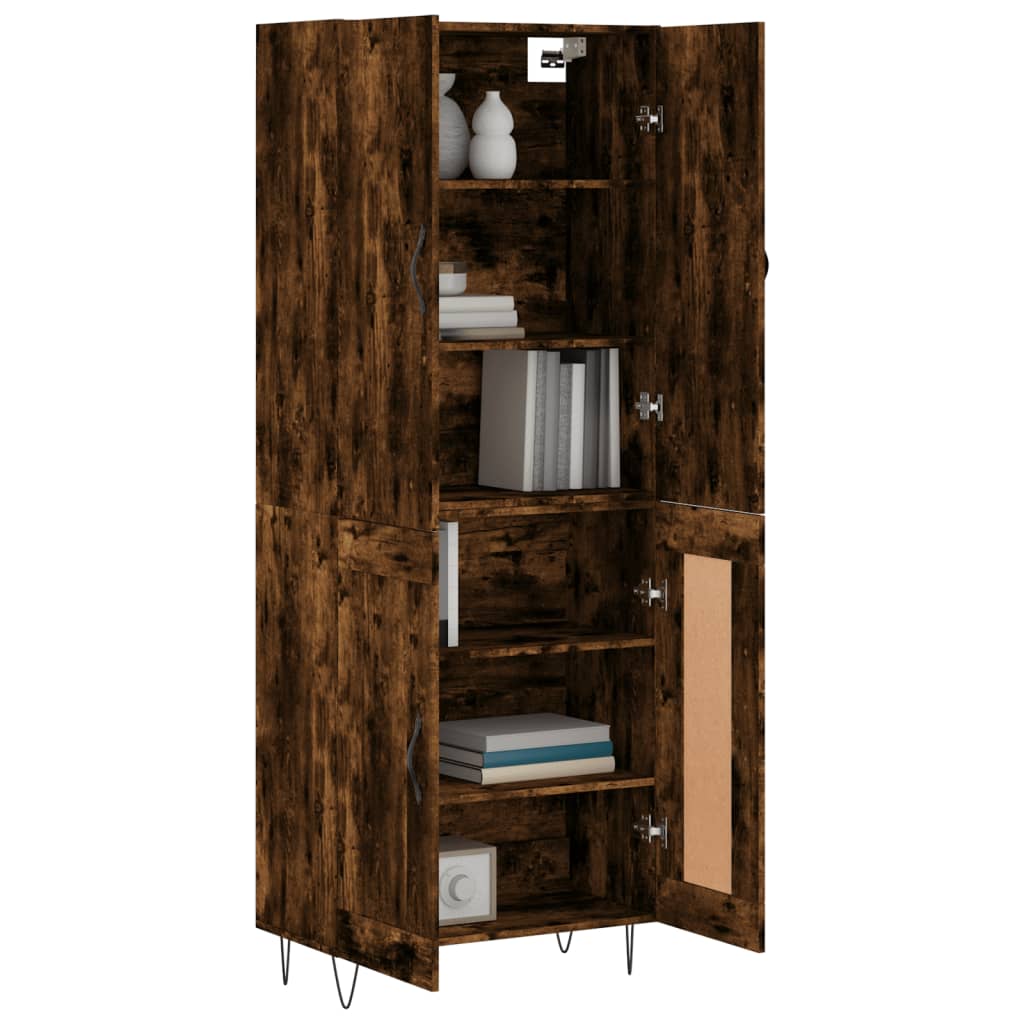 Highboard Smoked Oak 69,5x34x180 cm Engineered Wood