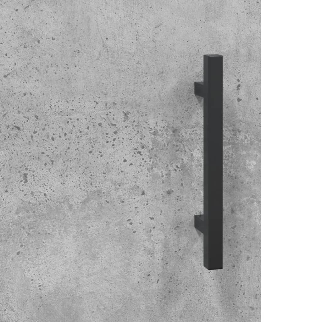 Highboard Concrete Grey 69,5x34x180 cm Engineered Wood