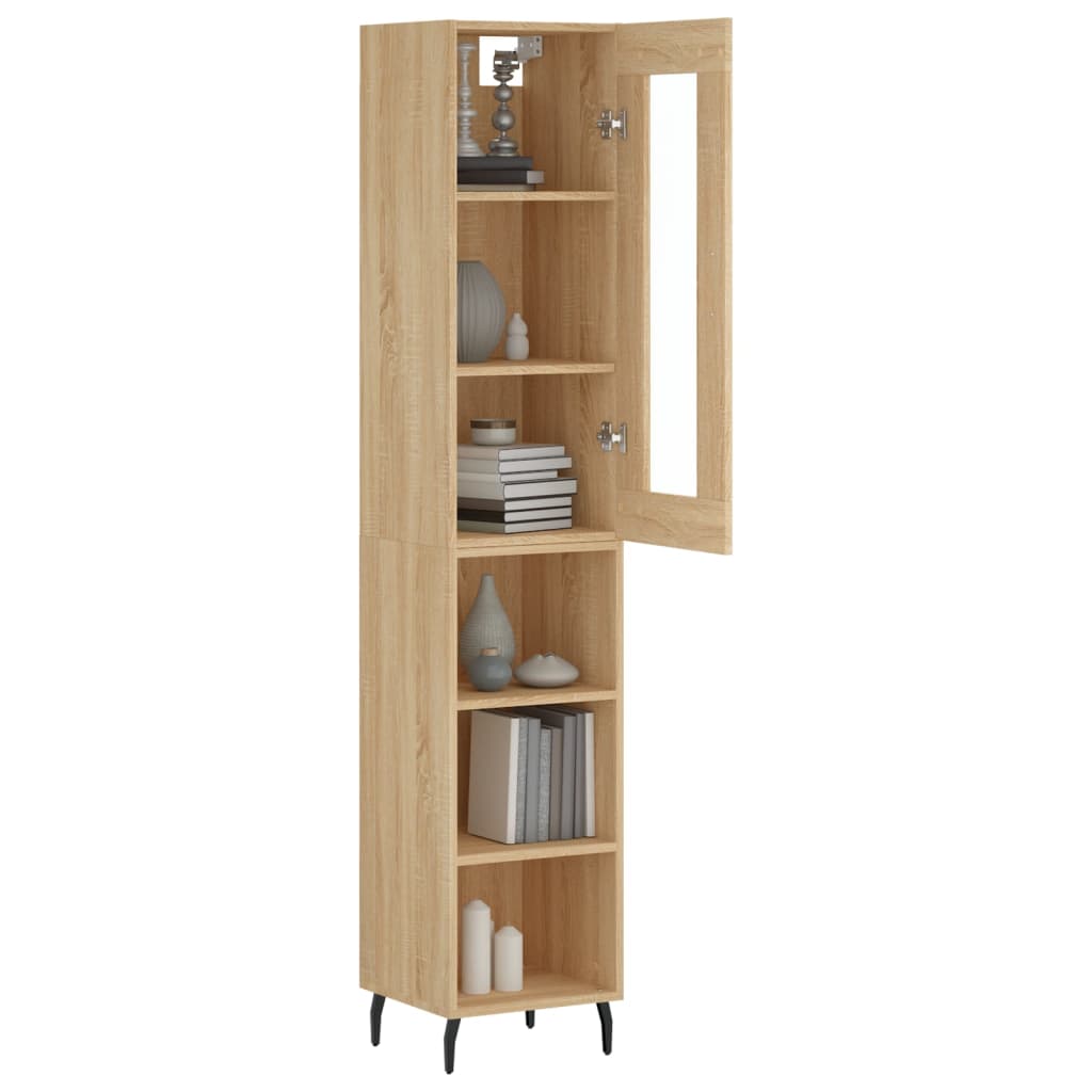 Highboard Sonoma Oak 34,5x34x180 cm Engineered Wood
