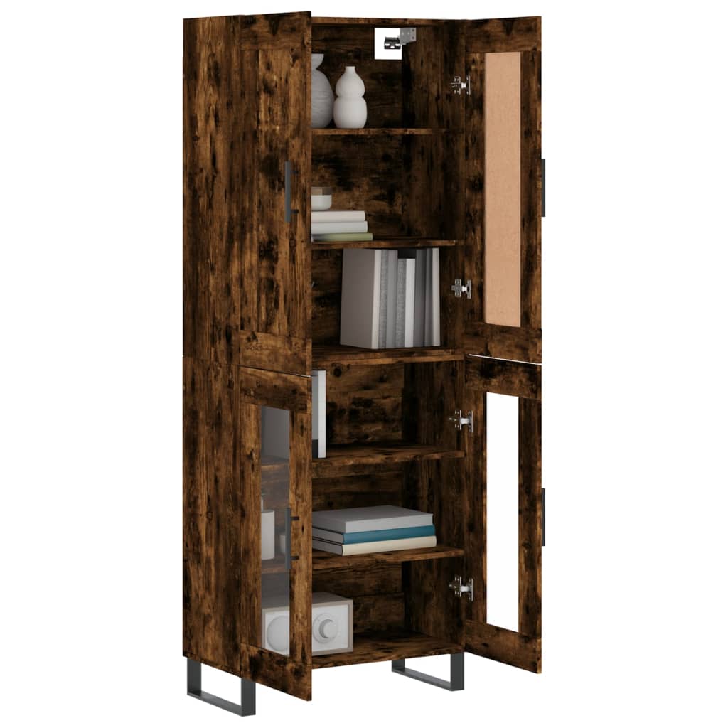 Highboard Smoked Oak 69,5x34x180 cm Engineered Wood