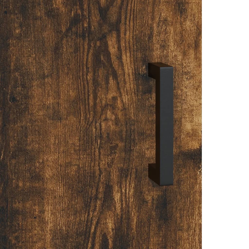 Highboard Smoked Oak 34,5x34x180 cm Engineered Wood
