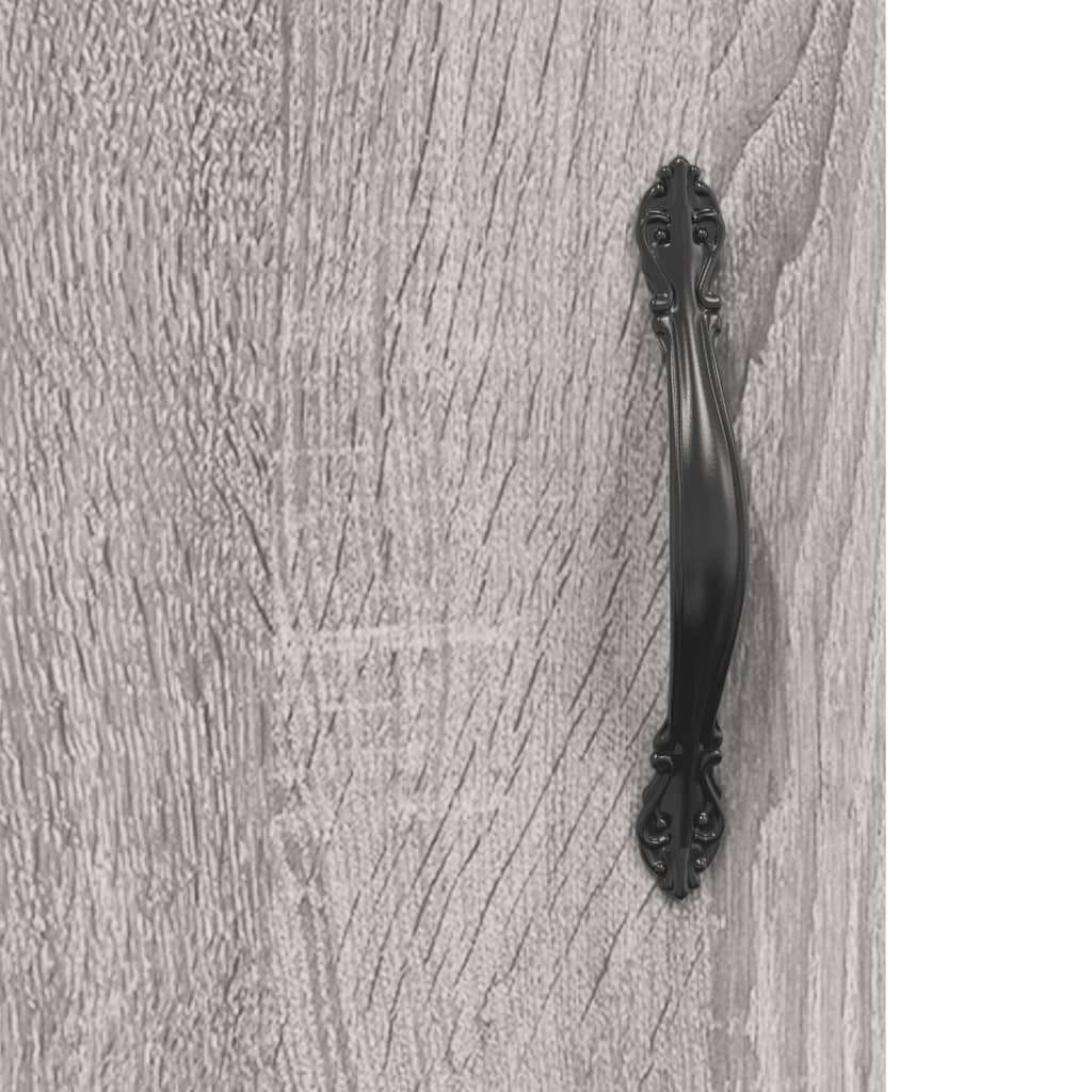 Highboard Grey Sonoma 69,5x34x180 cm Engineered Wood