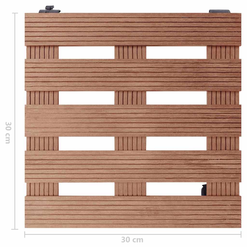 Plant Trolleys 4 pcs Brown 30x30x7,5 cm WPC