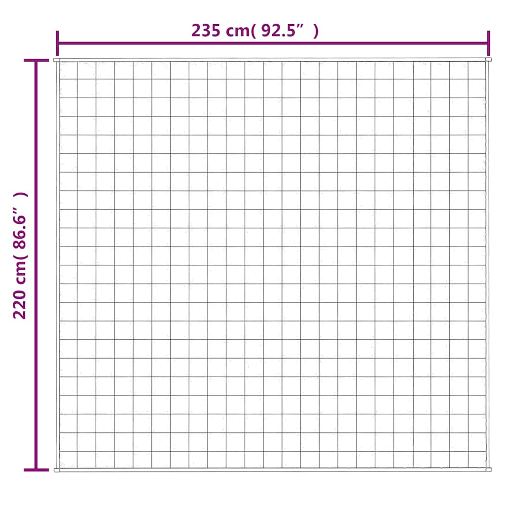 Weighted Blanket Grey 220x235 cm 11 kg Fabric
