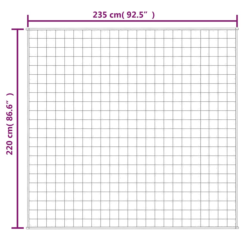 Weighted Blanket Blue 220x235 cm 11 kg Fabric