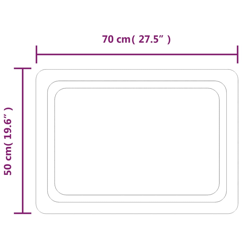 LED Bathroom Mirror 50x70 cm
