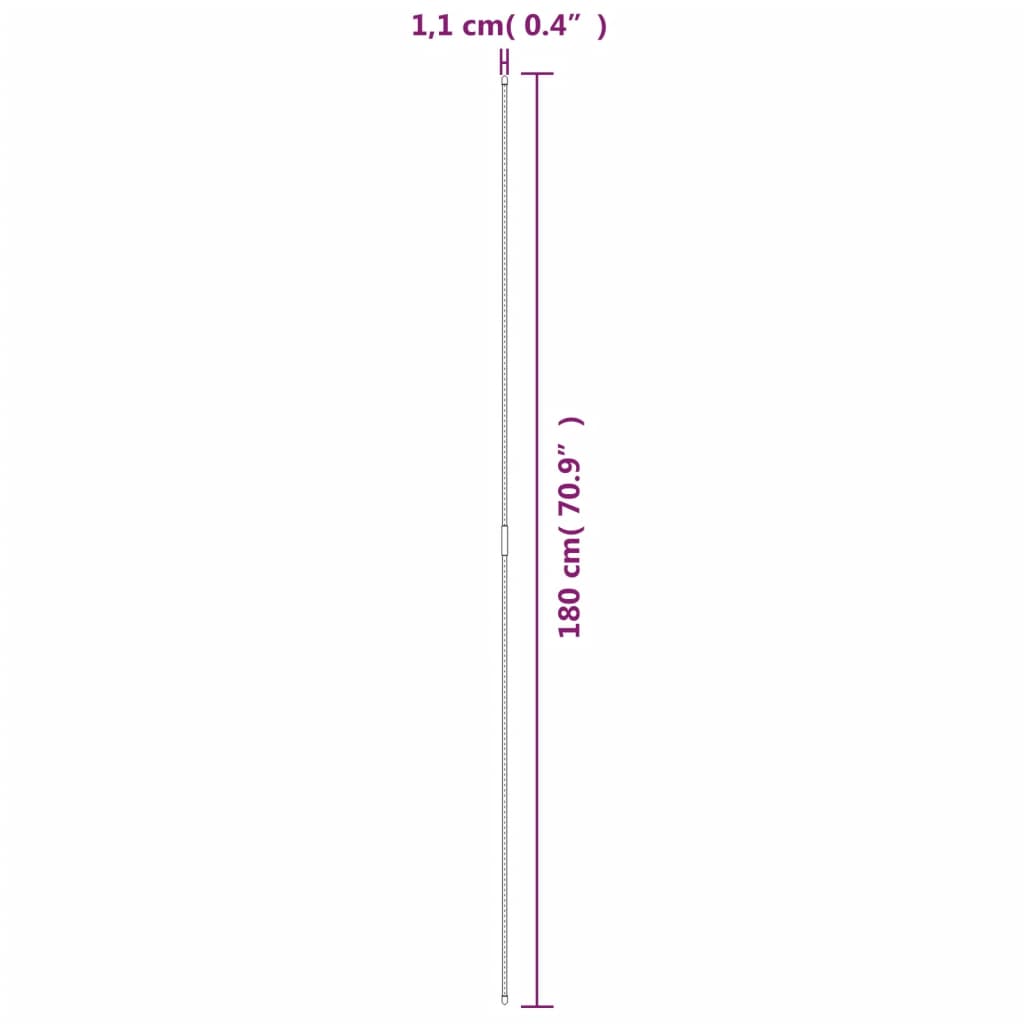 Garden Plant Stakes 30 pcs Green 180 cm Steel