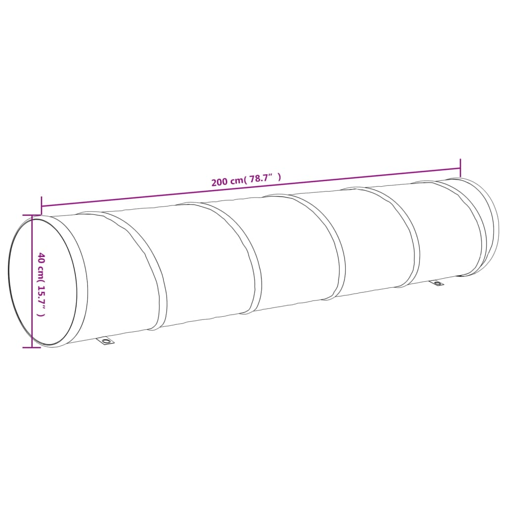 Dog Tunnel Blue Ø 40x200 cm Polyester