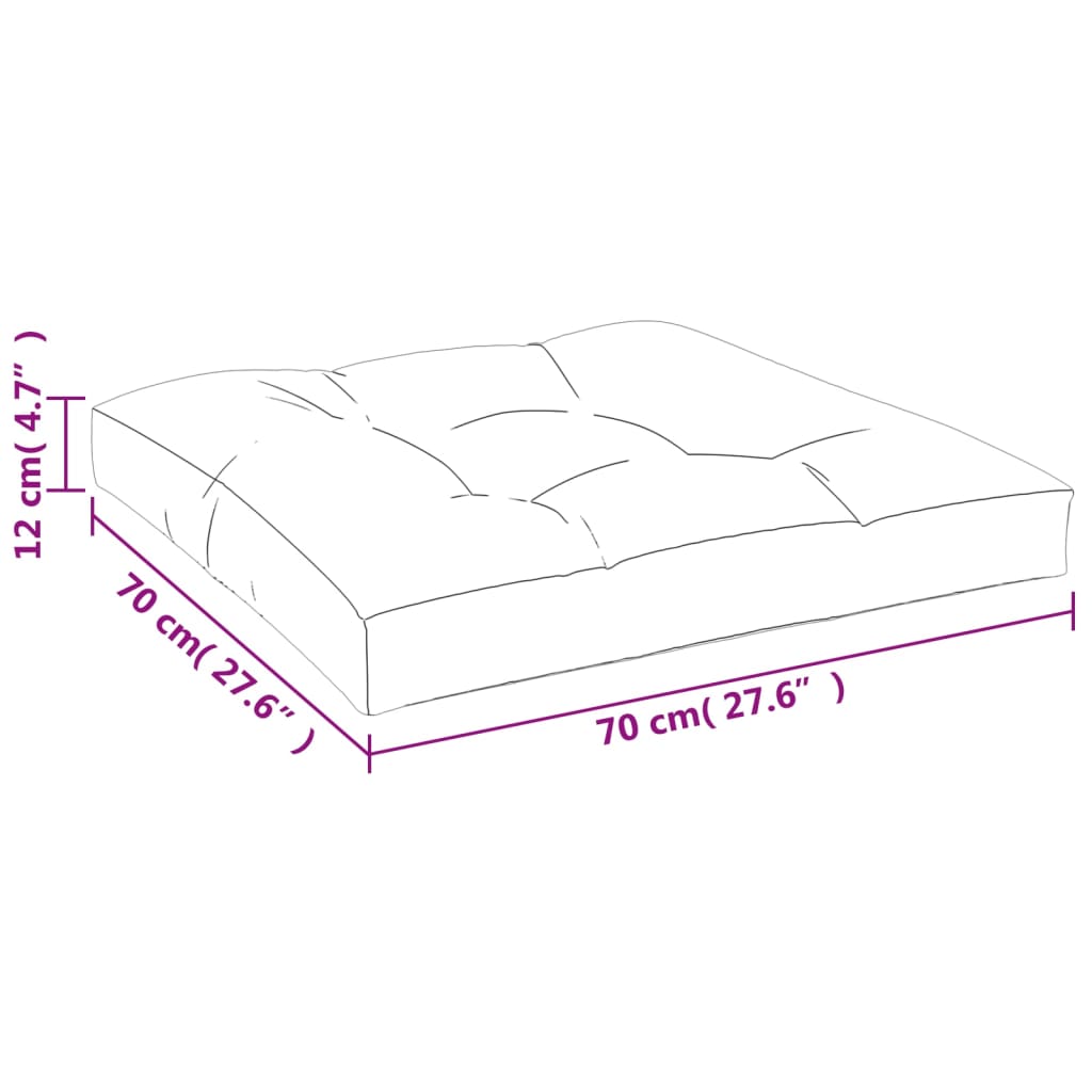 Pallet Cushion Taupe 70x70x12 cm Fabric