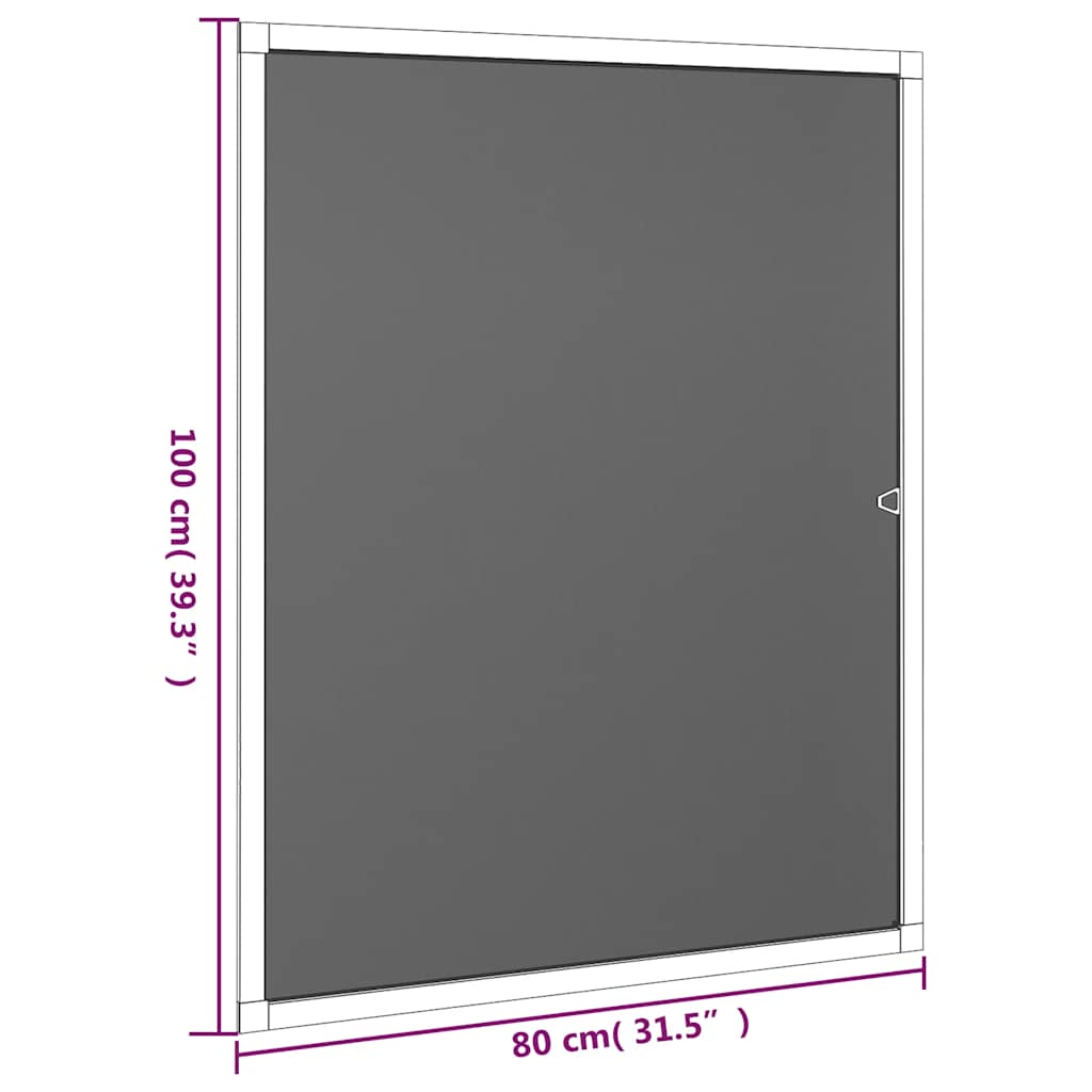 Insect Screen for Windows White 80x100 cm