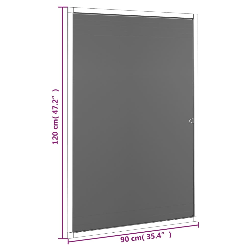 Insect Screen for Windows Anthracite 90x120 cm