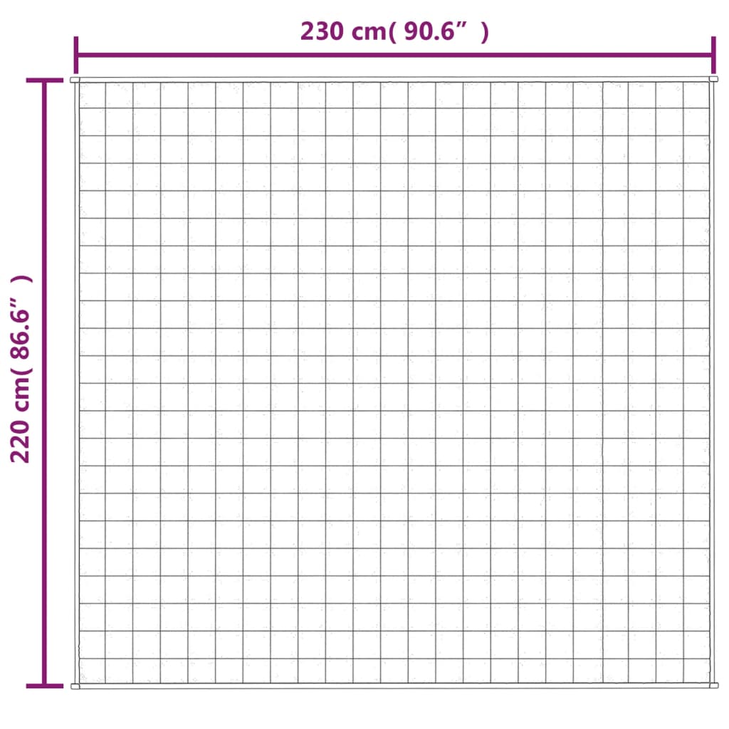 Weighted Blanket Grey 220x230 cm 11 kg Fabric