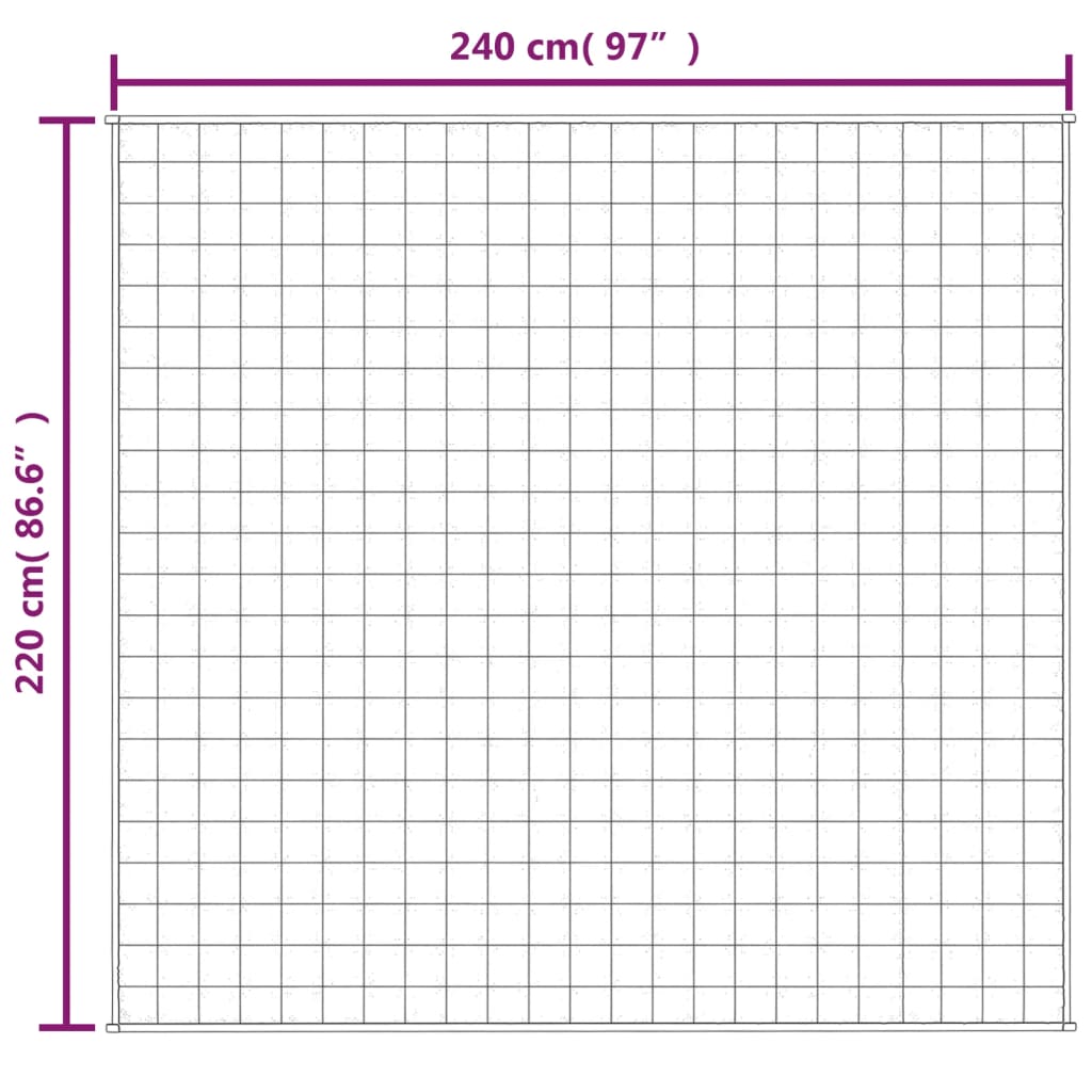 Weighted Blanket Grey 220x240 cm 11 kg Fabric