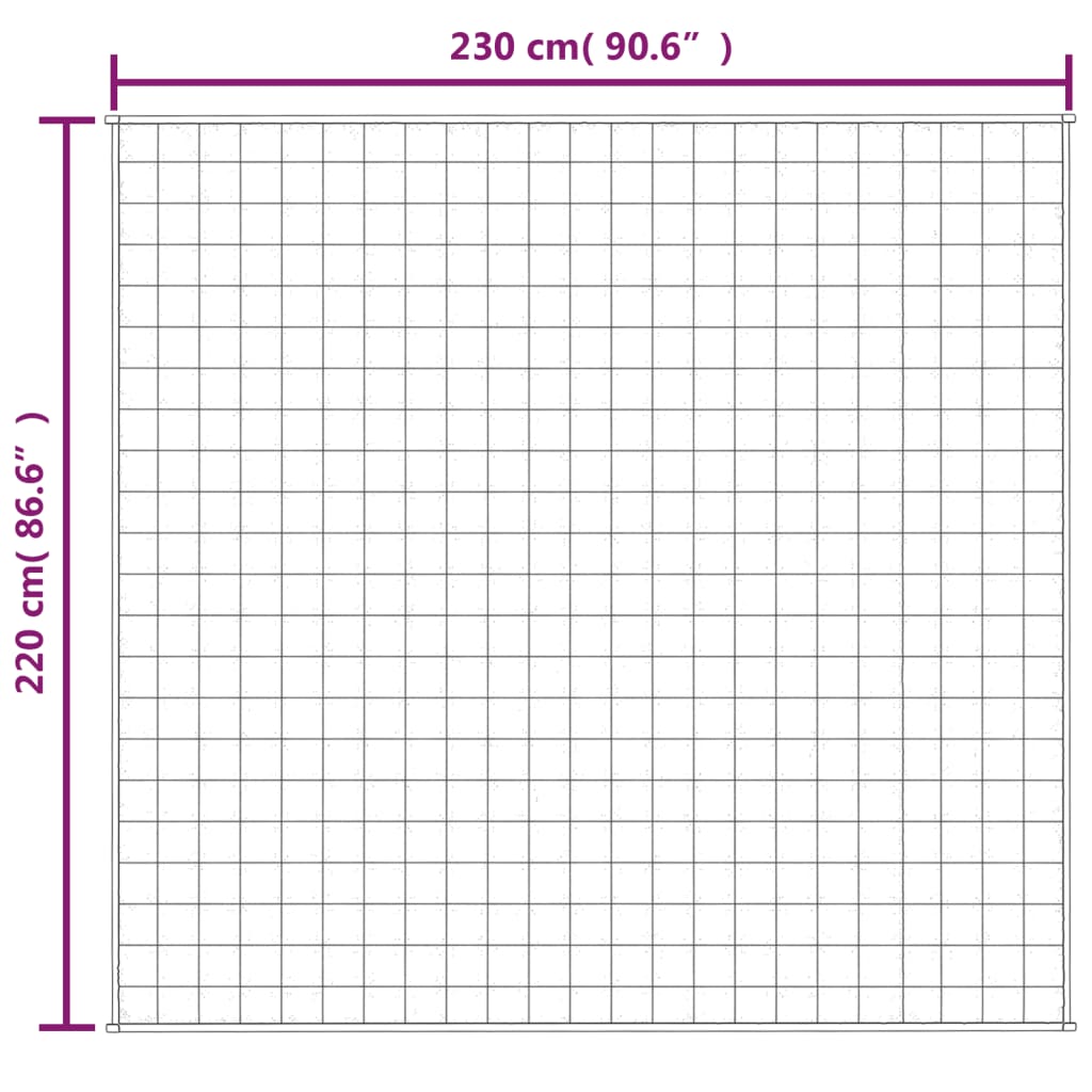 Weighted Blanket Grey 220x230 cm 11 kg Fabric