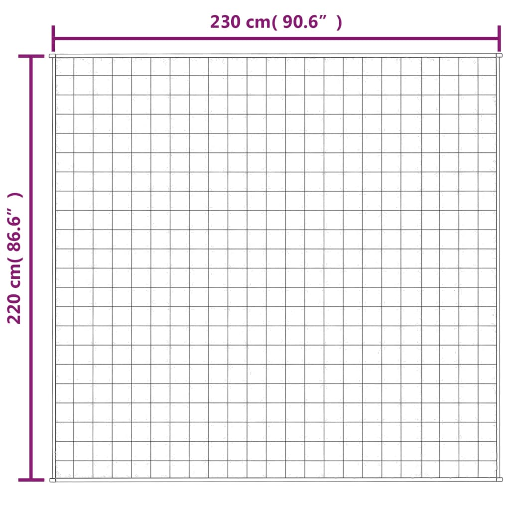 Weighted Blanket Grey 220x230 cm 15 kg Fabric