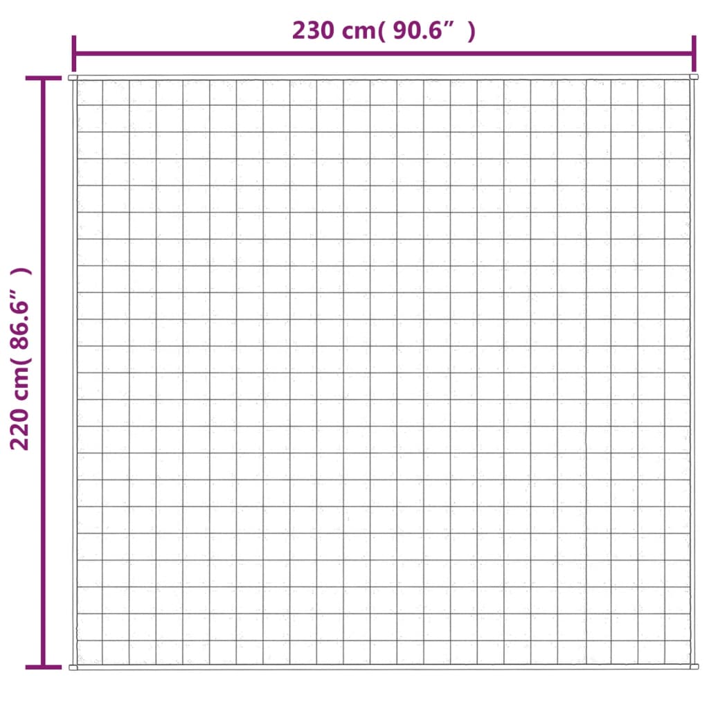 Weighted Blanket Blue 220x230 cm 11 kg Fabric