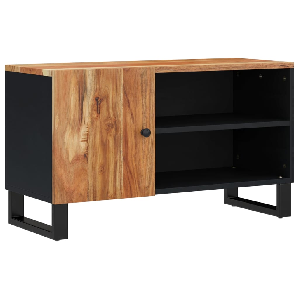 TV Cabinet 80x33x46 cm Solid Wood Acacia&Engineered Wood