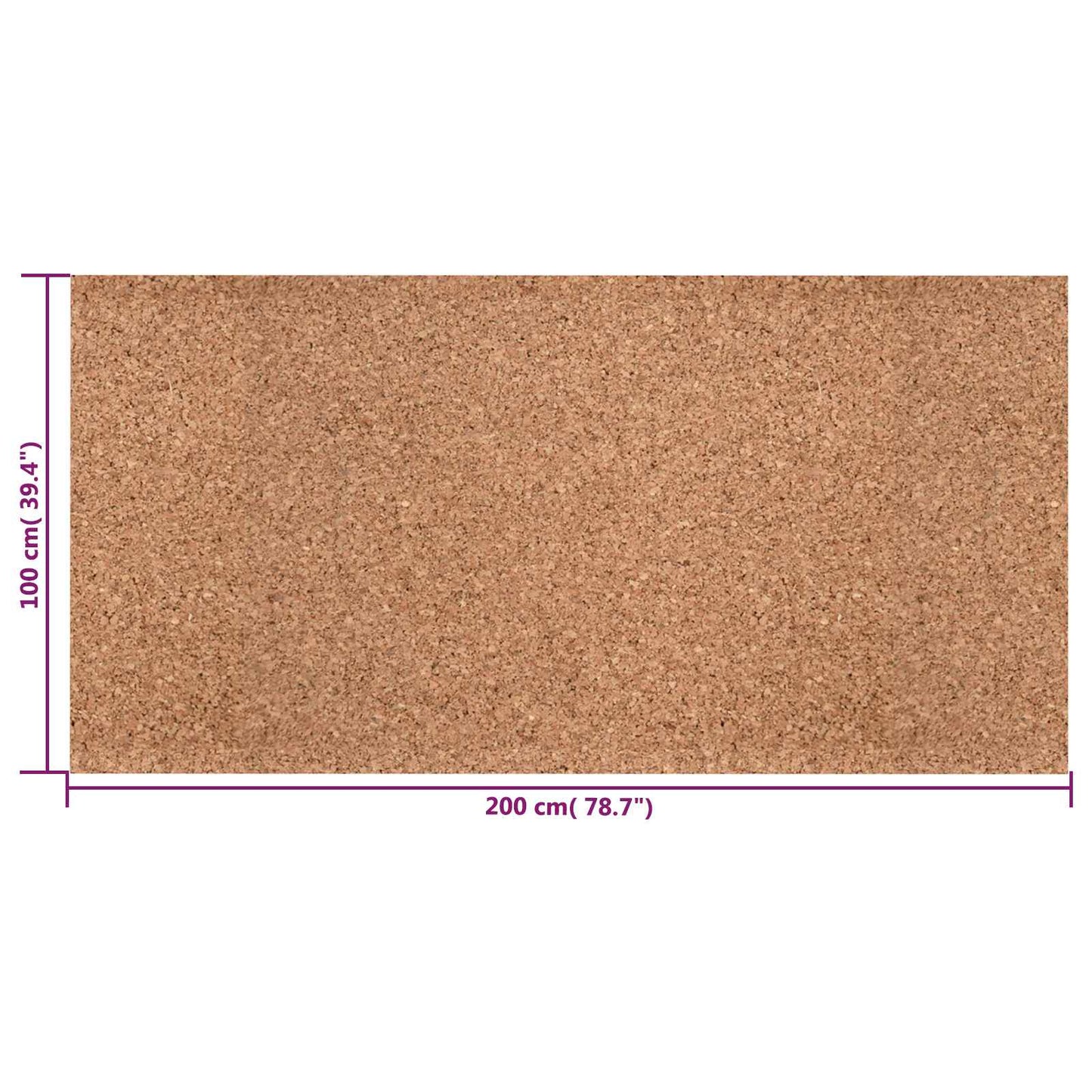 Cork Roll Brown 100 x 200 x 0.8 cm Cork