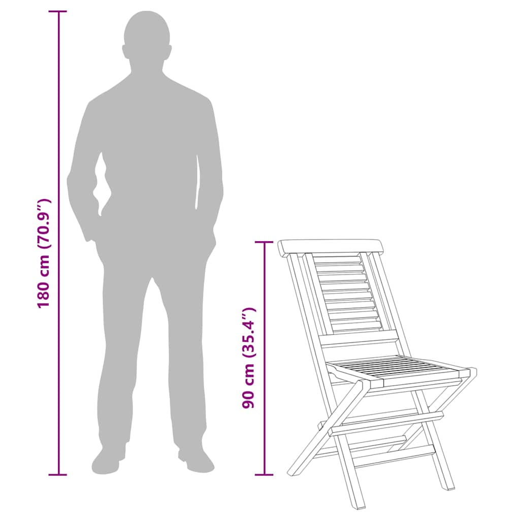 Folding Chairs 6 pcs 47x63x90 cm Solid Wood Teak