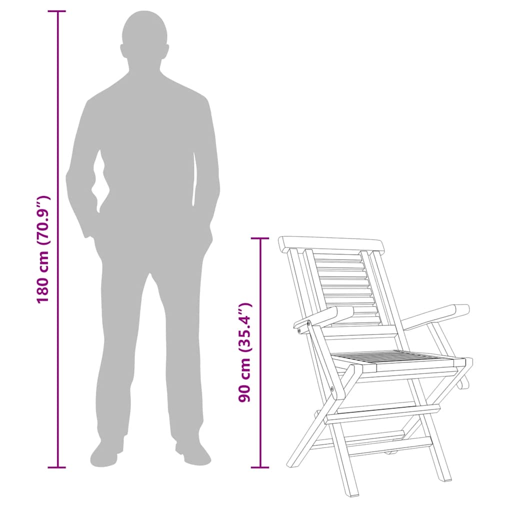Folding Chairs 4 pcs 56x63x90 cm Solid Wood Teak
