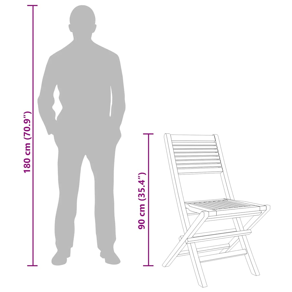 Folding Chairs 6 pcs 47x62x90 cm Solid Wood Teak