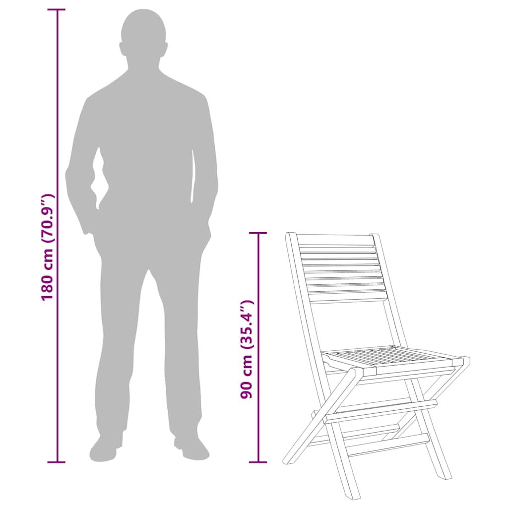Folding Chairs 8 pcs 47x62x90 cm Solid Wood Teak
