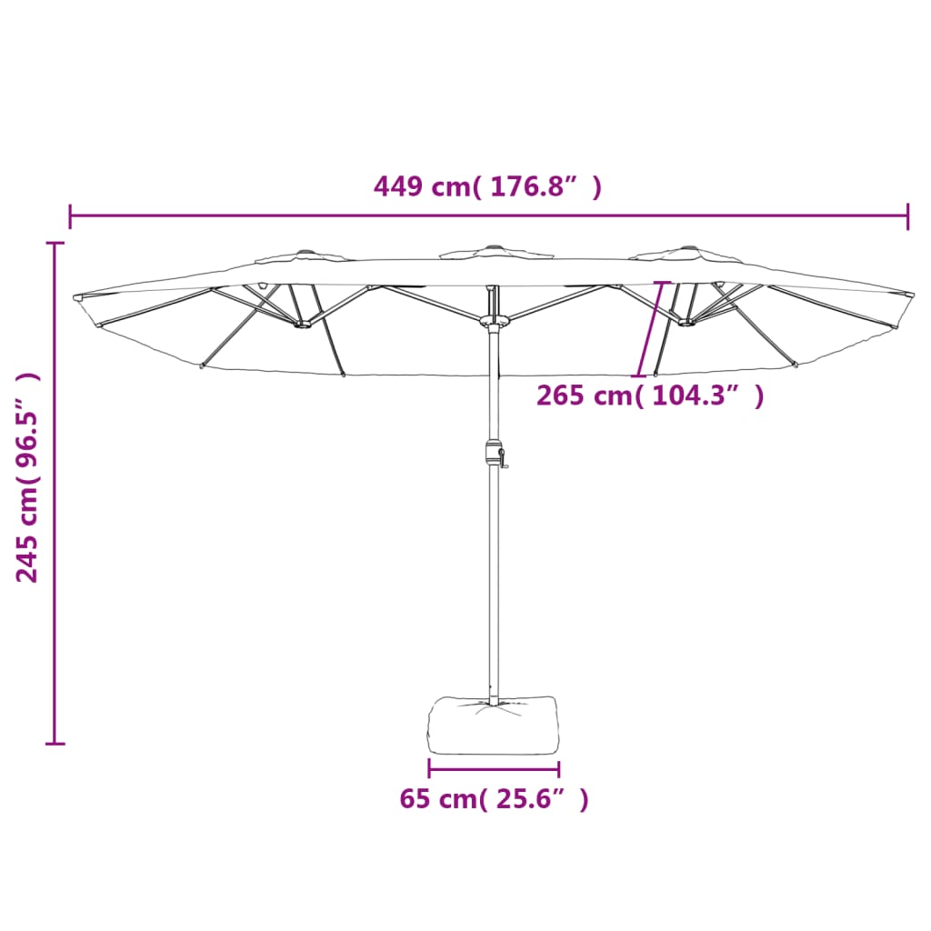 Garden Parasol | Bordeaux red, dark grey