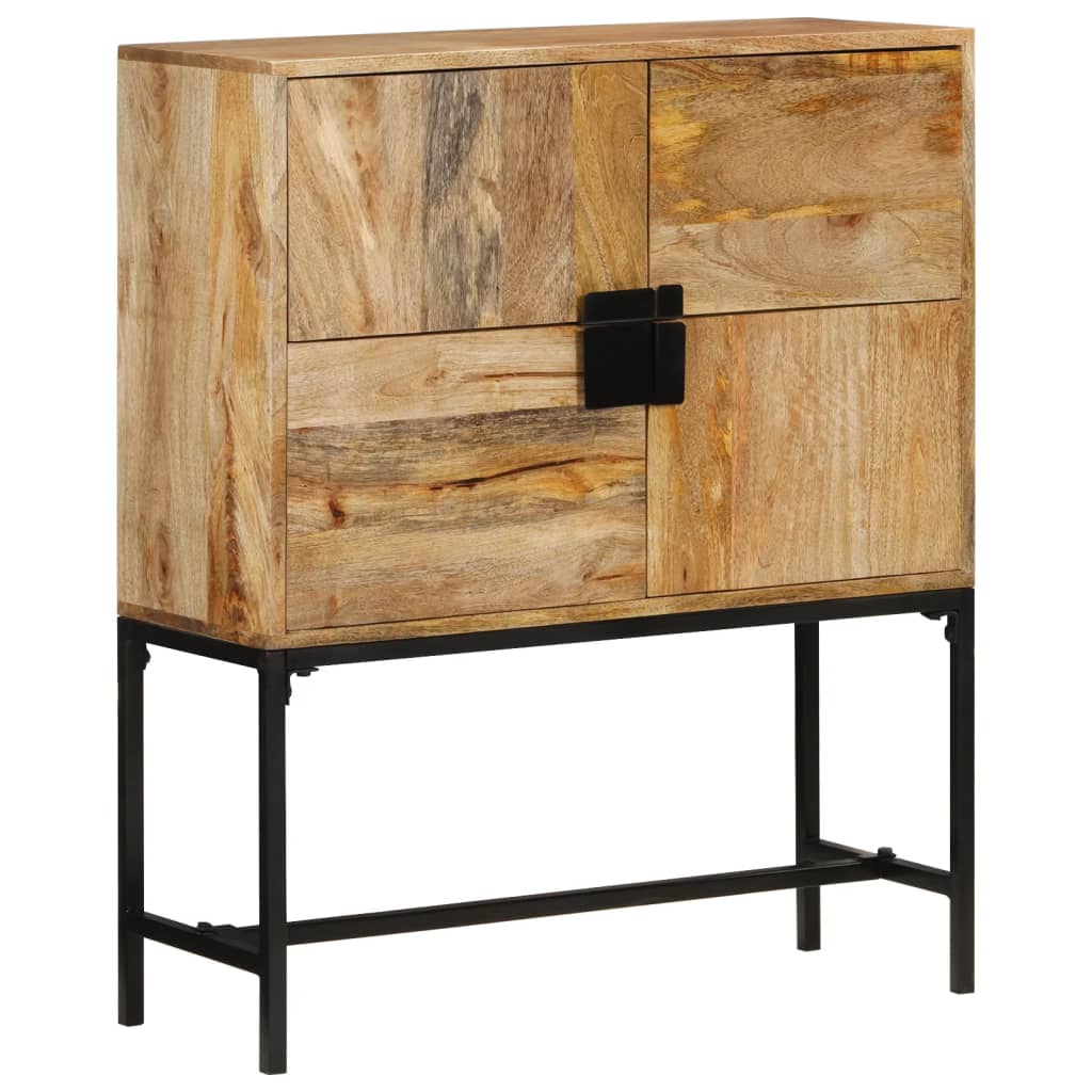Highboard 80x30x95 cm Solid Rough Wood Mango