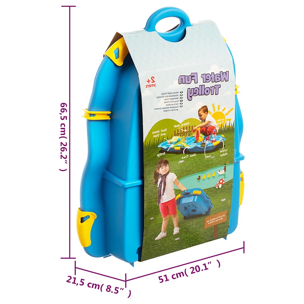 vidaXL Water Fun Trolley 51x21.5x66.5 cm Polypropylene