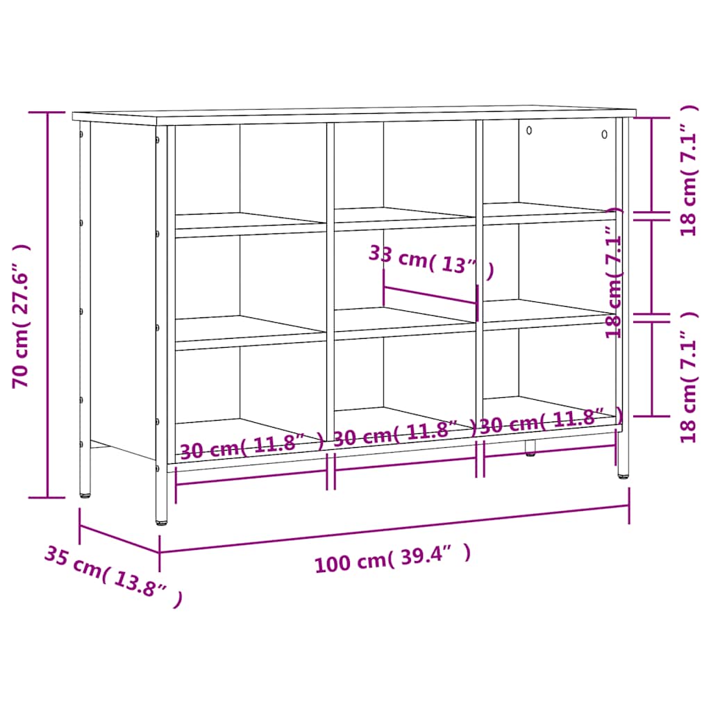 Shoe Cabinet Black 9 compartments for storing shoes