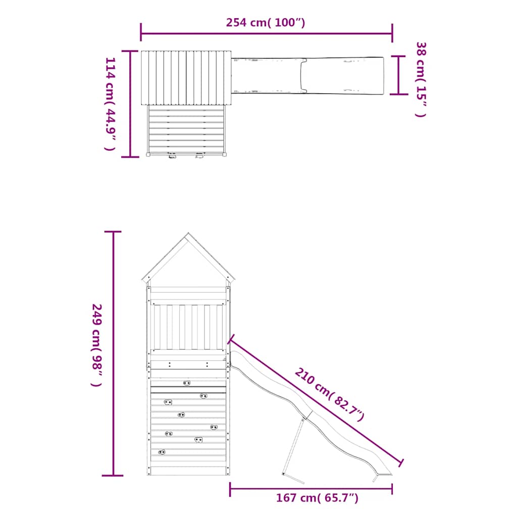 Outdoor Playset Impregnated Wood Pine