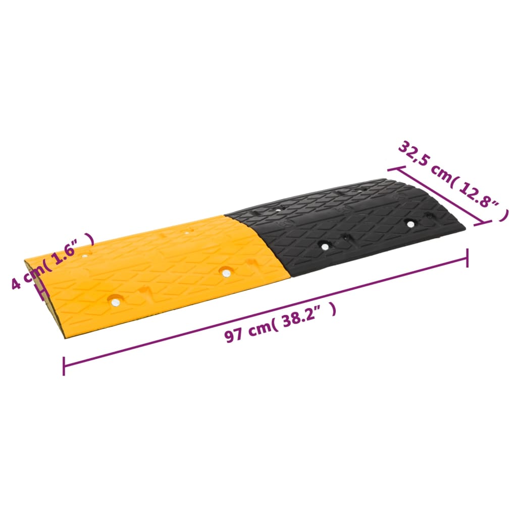 Speed Hump 5 pcs Yellow&Black 97x32,5x4 cm Rubber