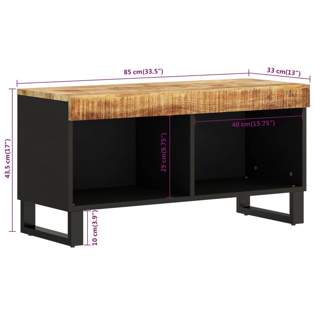 TV Cabinet 85x33x43,5 cm Solid Wood Mango